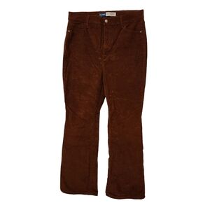 Old Navy Women's Flared Brown Corduroy Pants Size 14 Tailored For 5'3